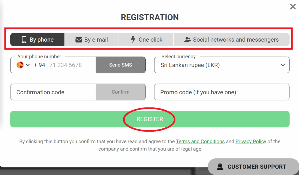 Register with a Bookmaker 888starz